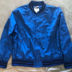 Blue and Black Water Resistant Bomber
